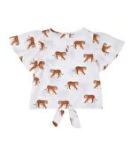 KIZ ÇOCUK BASKILI BELDEN BAĞLAMALI BLUZ 