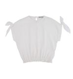 KIZ ÇOCUK BELİ LASTİKLİ KOL BAĞLAMA DETAYLI BLUZ