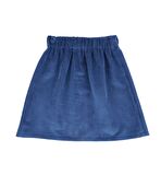 KIZ ÇOCUK DÜĞMELİ KADİFE ETEK