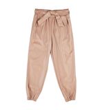 KIZ ÇOCUK PAÇASI LASTİKLİ DERİ PANTOLON 