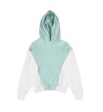 KIZ ÇOCUK BLOK RENKLİ KAPÜŞONLU SWEATSHIRT 