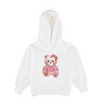 KIZ ÇOCUK KAPÜŞONLU BASKILI SWEATSHIRT 