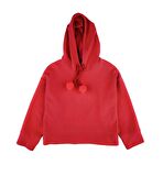 KIZ ÇOCUK PONPONLU SWEATSHIRT 