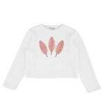 KIZ ÇOCUK PÜSKÜL NAKIŞLI SWEATSHIRT 