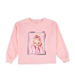 KIZ ÇOCUK AYICIK BASKILI SWEATSHIRT 