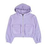 KIZ ÇOCUK KAPÜŞONLU FERMUARLI SWEATSHIRT BK23KK14349 