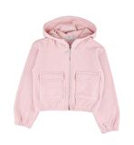 KIZ ÇOCUK KAPÜŞONLU FERMUARLI SWEATSHIRT BK23KK14349 