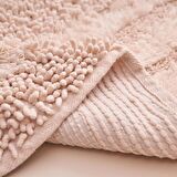 ALANUR HOME TRİO BUKLE COTTON 2'Lİ PASPAS TAKIMI PUDRA