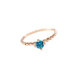 Kuyumcudukkani Mavi Taşlı Trend Yüzük-10388-R-BLU