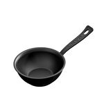 Lava Döküm Yuvarlak Sufle Sos Kabı Döküm Demir Yekpare Saplı Çap(Ø)7cm.