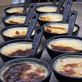 Lava Döküm Yuvarlak Sufle Sos Kabı Döküm Demir Yekpare Saplı Çap(Ø)7cm.