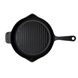Lava Döküm Yuvarlak Izgara Tava, Metal Saplı, Taban Konkav 12mm. Çap(Ø)28cm.