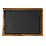Lava Döküm Ahşap Altlıklı Sıcak Servis Plaka 22x33 cm