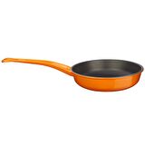 Lava Döküm Kızartma Tavası, Metal Saplı. Çap(Ø)24cm.  - Turuncu