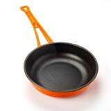 Lava Döküm Kızartma Tavası, Metal Saplı. Çap(Ø)24cm.  - Turuncu