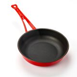 Lava Döküm Kızartma Tavası, Metal Saplı. Çap(Ø)24cm.  - Kırmızı