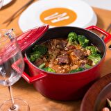 Lava Döküm Yuvarlak Tencere. Folk Çap(Ø) 22cm. - Siyah