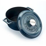 Lava Döküm Yuvarlak Tencere (Ø)24 cm. Majolica Gri