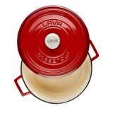 Lava Döküm Yuvarlak Tencere (Ø)28 cm. İç Krem, Kırmızı