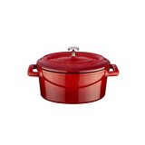 Lava Döküm Mini Oval Tencere. Ölçü 9x12cm. - Kırmızı