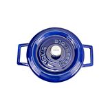 Lava Döküm Yuvarlak Tencere (Ø)20 cm. Majolica Mavi