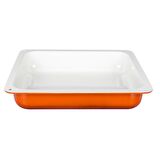 Lava Döküm GN 2/3 Gastronorm Küvet, İç Renk Krem, Ölçü 35x32cm - Turuncu