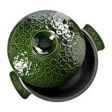Lava Anatolıa Selçuklu Güveci (Ø)26 cm. Majolica Yeşil