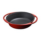 Lava Döküm Derin Kızartma Tavası, Kulplu, Çap (Ø)27 cm, Kırmızı