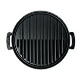 Lava Döküm Mangal Izgara Set Döküm Demir Ø 36cm - Siyah