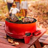Lava Döküm Mangal Izgara Set Döküm Demir Ø 36cm - Turuncu