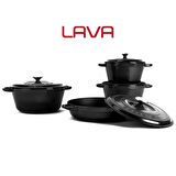 Lava Döküm 4X New Heritage Serisi Döküm Demir Tencere Seti