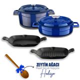Lava Döküm 5X Trendy Serisi Döküm Demir Tencere Tava Çeyiz Seti