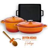 Lava Döküm 6X New Heritage Serisi Döküm Demir Tencere Tava Çeyiz Seti