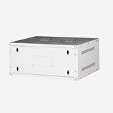 LANDE - 7U 19" Cam Kapaklı Duvar Tipi Rack Kabinet – Genişlik: 544 mm | Derinlik: 400 mm – Açık Gri (Demonte)