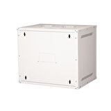 LANDE - 9U 19" Cam Kapaklı Duvar Tipi Rack Kabinet – Genişlik: 544 mm | Derinlik: 400 mm – Açık Gri (Demonte)