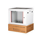 LANDE - 9U 19" Duvar Tipi Rack Kabinet – Genişlik: 600 mm | Derinlik: 450 mm – Açık Gri (Demonte)
