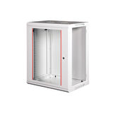 LANDE - 15U 19" Duvar Tipi Rack Kabinet – Genişlik: 600 mm | Derinlik: 450 mm – Açık Gri (Demonte)