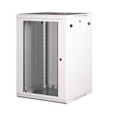 LANDE - 18U 19" Duvar Tipi Rack Kabinet – Genişlik: 600 mm | Derinlik: 600 mm – Açık Gri (Demonte)