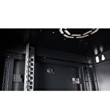 LANDE - 18U 19" Duvar Tipi Rack Kabinet – Genişlik: 600 mm | Derinlik: 450 mm – Siyah (Demonte)
