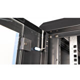 LANDE - 18U 19" Duvar Tipi Rack Kabinet – Genişlik: 600 mm | Derinlik: 600 mm – Siyah (Demonte)