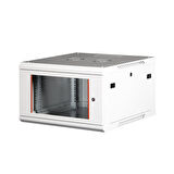LANDE - 6U 19" Duvar Tipi Rack Kabinet – Genişlik: 600 mm | Derinlik: 600 mm – Açık Gri