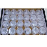 Hedyex 4cm Şeffaf Led Mum 3 Pilli On-Off Düğmeli 24lü Kutu
