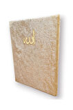 Kadife Kaplı Yasin Kitabı Çanta Boy 12 cm x 17 cm 80 Sayfa 10 Adet Gold Renk