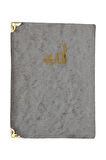 Kadife Kaplı Yasin Kitabı Çanta Boy 12 cm x 17 cm 80 Sayfa 10 Adet Gri Renk