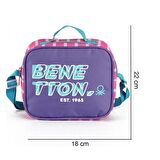 Benetton Laptop Bölmeli Okul Sırt Çantası İki Bölmeli+Beslenme Çantası
