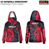 Wily Wear UV Kapşonlu Sweatshirt Perfection Red XL