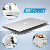 Apple 13" Macbook Air A2337 M1 Mavi Kılıf Koruyucu + Ekran Filmi CMATM-133LB