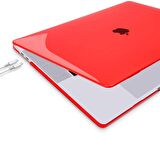 Apple 13" Macbook Pro A2338 M1 Kristal Kırmızı Koruyucu + Ekran Filmi