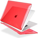 Apple 13" Macbook Pro A2338 M1 Kristal Kırmızı Koruyucu + Ekran Filmi