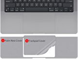 Codegen Apple 14" Macbook Air M1 A2442 Space Gray Trackpad Koruyucu Sticker Etiket